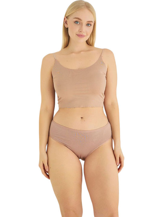 Βαμβακερά High Waist Women's Slip MultiPack Colorful