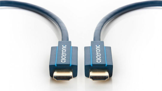 Clicktronic HDMI 2.1 Ultra High Speed 48Gbps 4K 120Hz HDR VRR Angle Cable HDMI male - HDMI male 2m Μπλε
