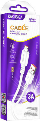 Kakusiga Regular USB 2.0 to micro USB Cable Λευκό 1m KSC-982-M-WH 1τμχ