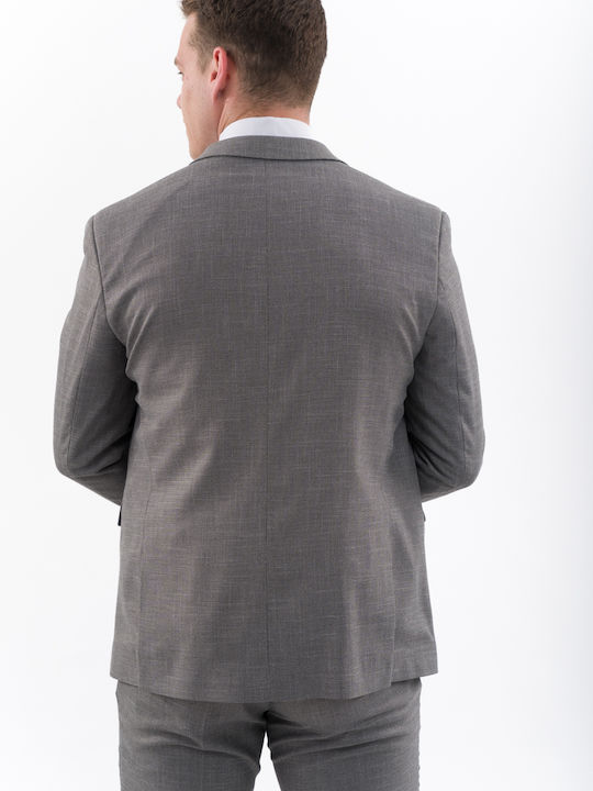 Men's Suit with Vest Gray