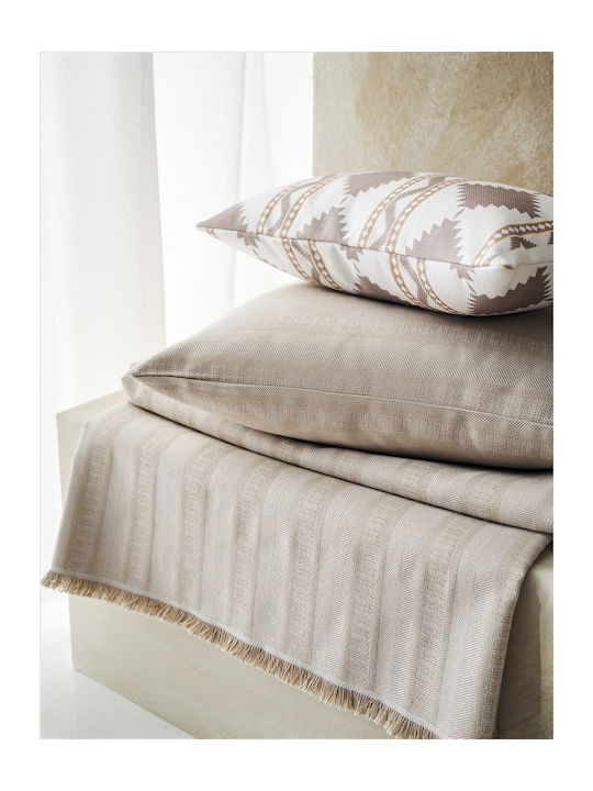 Gofis Home Laurel Ριχτάρι Πολυθρόνας Ζακάρ 180x180εκ. Beige 731/04