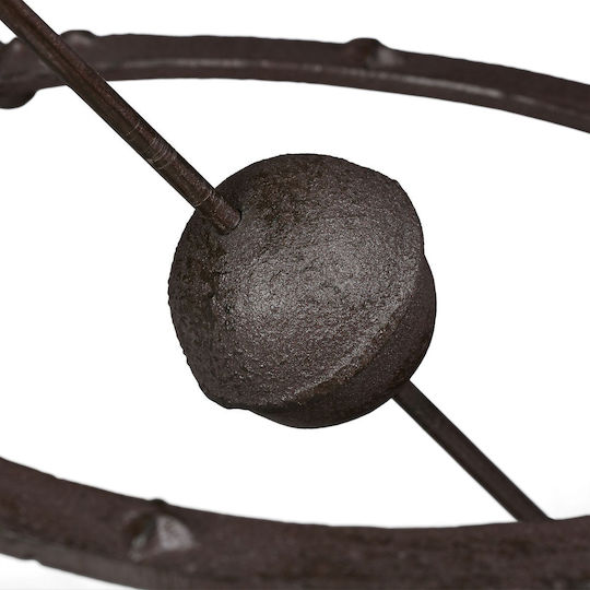 Ceas solar decorativ de grădină antic cu cifre romane 1 8 6 12 42 X 33,5 X 32 cm maro
