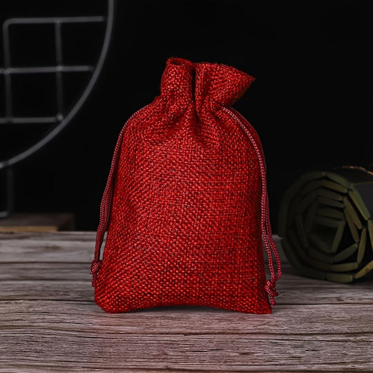 Panora Fabric Pouch for Gift Red 9x7cm.