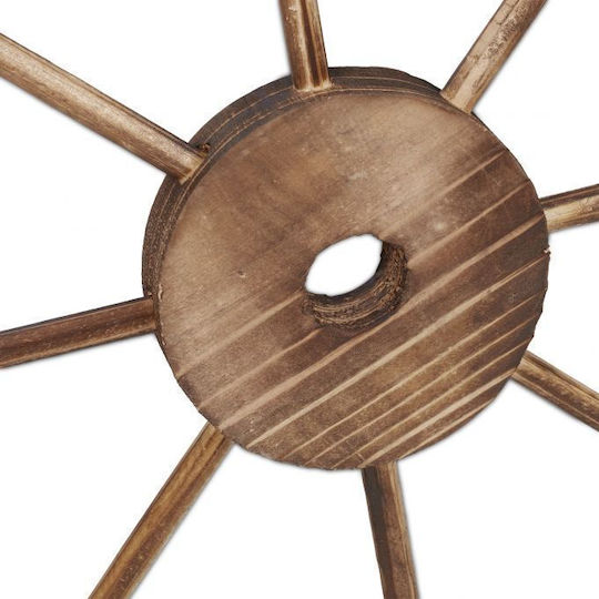Set 2 Rustic Decorative Trays Vintage Look Relaxdays Brown Pine Wood 40 x 2.5 cm