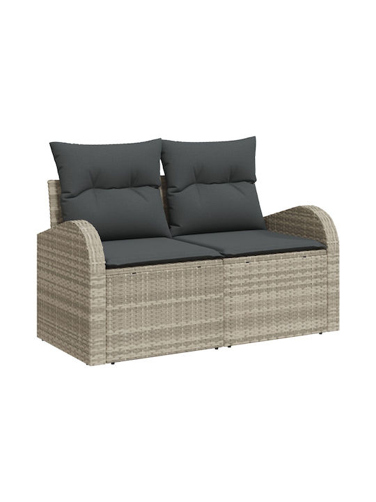 Corner Outdoor Sofa Rattan with Cushions 55x55x69cm