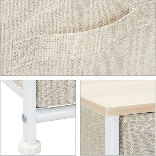 Ντουλάπι Γραφείου από MDF & Μέταλλο Beige 105x45x30cm