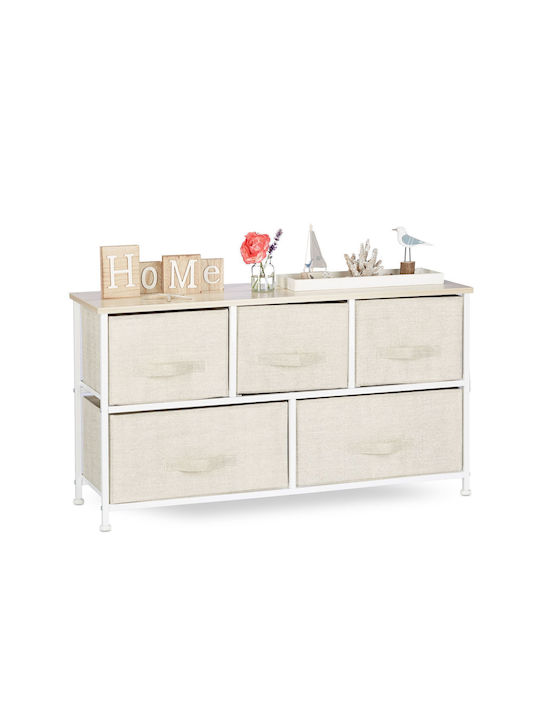 Ντουλάπι Γραφείου από MDF & Μέταλλο Beige 54.5x100x30cm