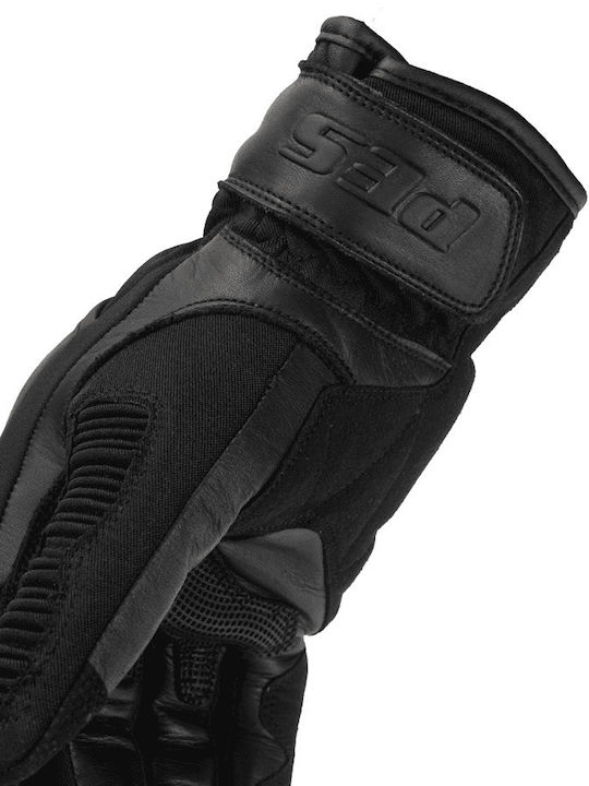 Winter Herren Motorradhandschuhe Leder Wasserdicht Schwarz