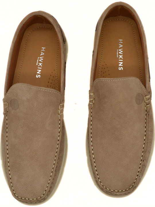 Men's Leather Moccasins Beige