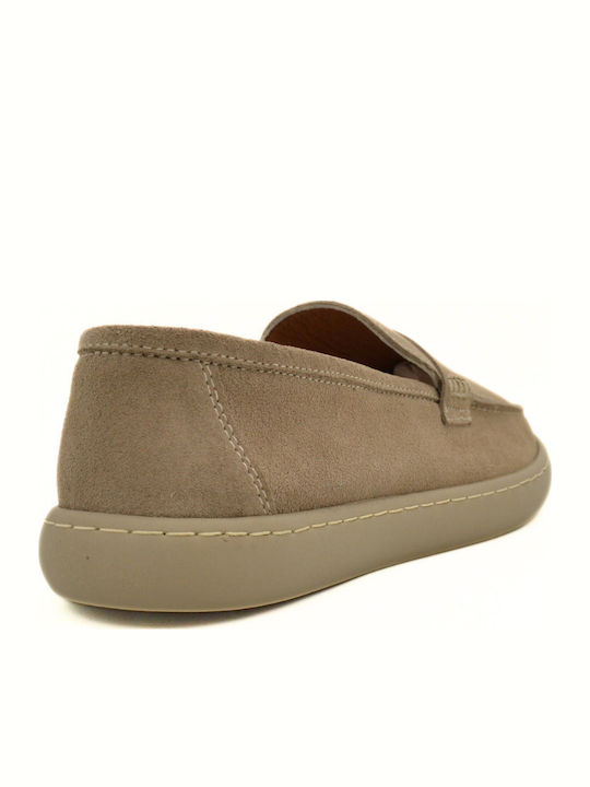 Δερμάτινα Ανδρικά Boat Shoes σε Μπεζ Χρώμα