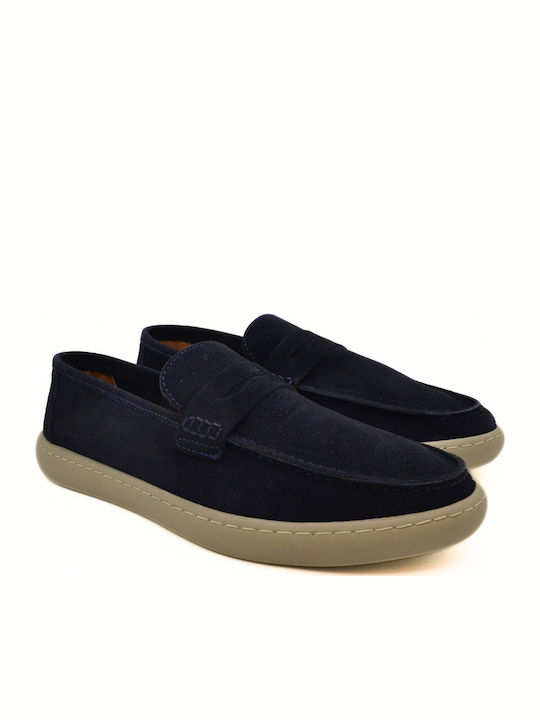 Δερμάτινα Ανδρικά Boat Shoes σε Μπλε Χρώμα