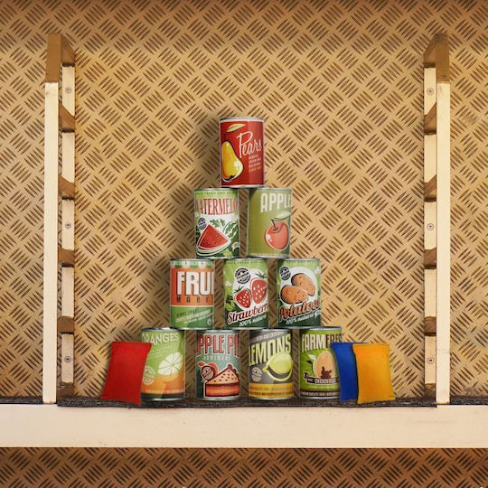 Tincan Ink Throwing Game Multicolored 10 Cans 3 Bags Relaxdays