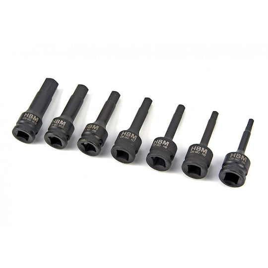 Set de Chei Tubulare Allen cu Impact 3/8" 7 Buc Hbm