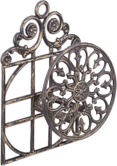 Wall Mount Hose Holder Brown Cast Iron Relaxdays 50 X 32 X 20 Cm
