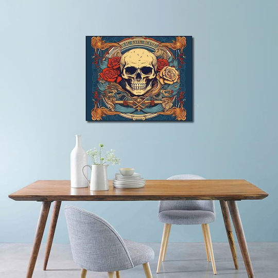 Skull Flowers Paint By Numbers 40x50 Cm Modern Style Acrylic