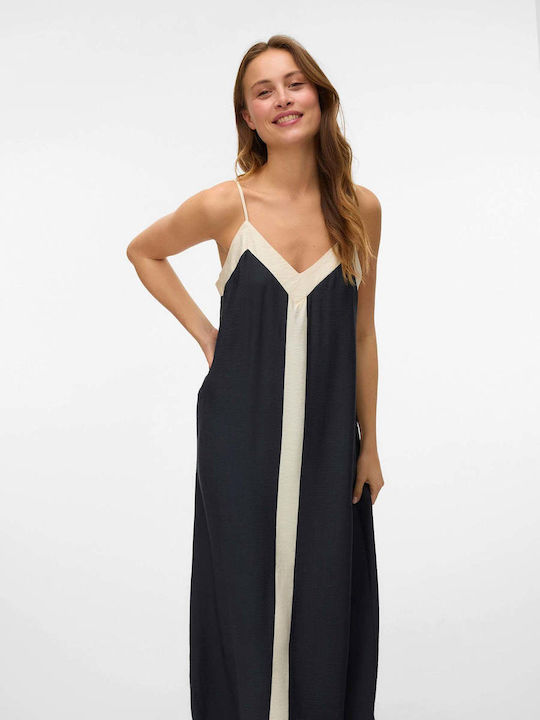 Summer Maxi Evening Dress Open Back Black