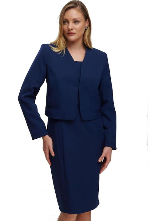 Fibes Short Women's Blazer Blue