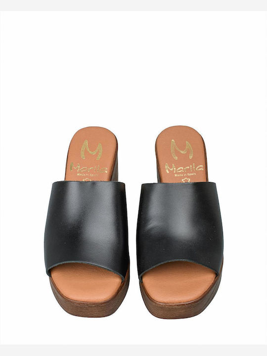 Mules with Heel in Black Color