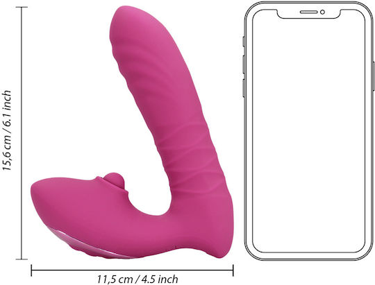 LoveLine Thrusting And Tapping Vibrator G-Punkt 15,6 cm Rosa