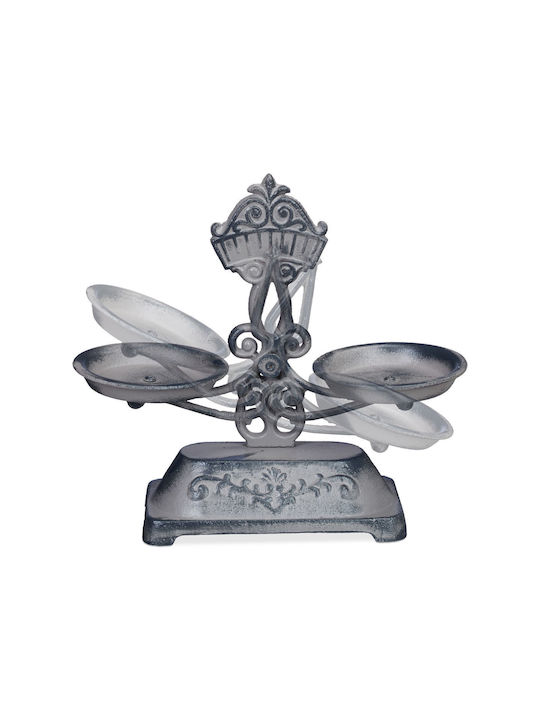 Rustic Decorative Scale 3 Weights 13g 27g 51g Cast Iron 24 X 27 X 10.5 Cm