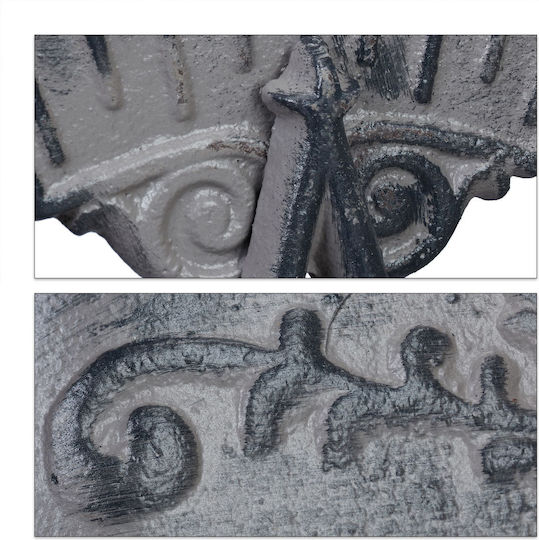 Rustic Decorative Scale 3 Weights 13g 27g 51g Cast Iron 24 X 27 X 10.5 Cm