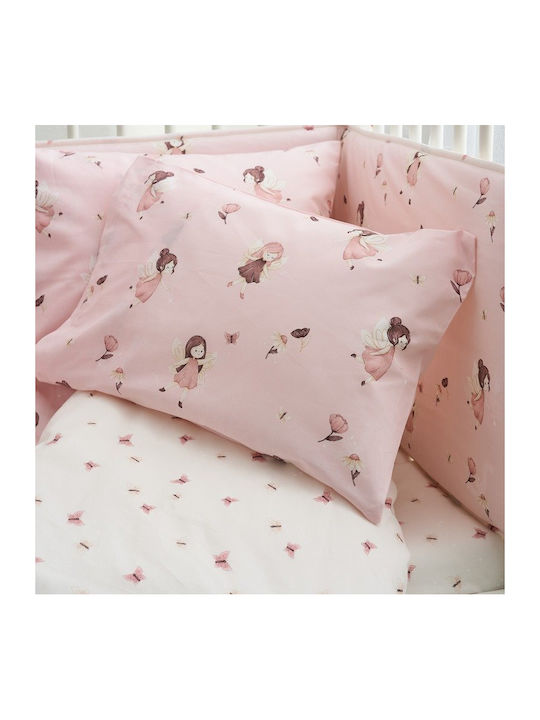 Vesta Home Fairy Βρεφικό Κουβερλί Βαμβακερό Ροζ 120x160cm