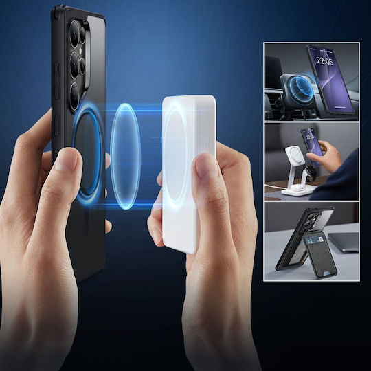 ESR Classic Hybrid Halolock Umschlag Rückseite Silikon / Kunststoff 0.5mm Transparent (Galaxy S25 Ultra,Samsung S25 Ultra)