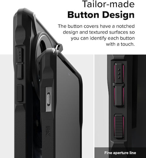 Ringke Fusion X Back Cover Plastic / Silicone 2mm Black (OnePlus 13)