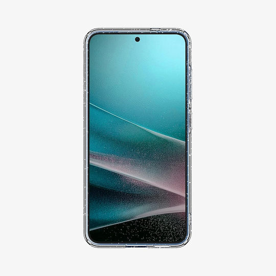 Spigen Liquid Crystal Umschlag Rückseite Silikon / Gehärtetes Glas 0.3mm Transparent (Galaxy S25+)