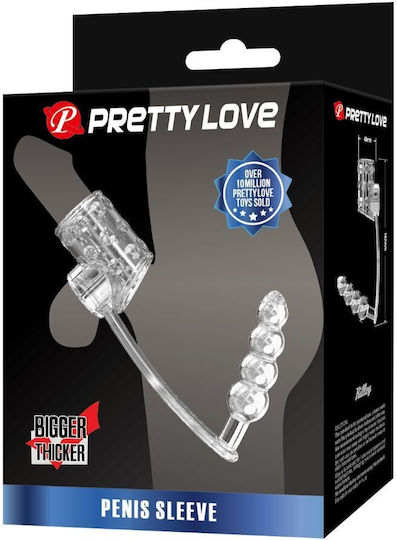 Pretty Love Rilley Δαχτυλίδι Πέους με Πρωκτική Σφήνα Διάφανο BI-242902