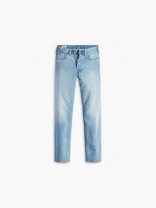 Men's Jeans Pants With Slim Straight Fit Light Blue