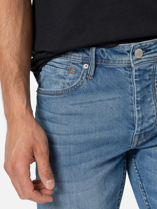 Men's Jeans Pants Elastic Blue