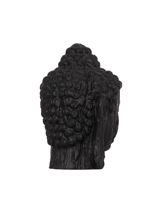 Decorative Floor XXL Buddha Head HM4385.01 Plaster Black 90x90x100cm
