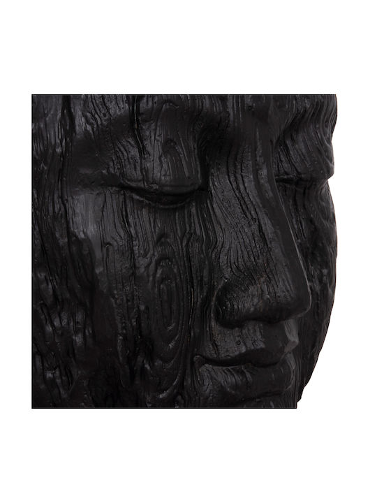 Decorative Floor XXL Buddha Head HM4385.01 Plaster Black 90x90x100cm