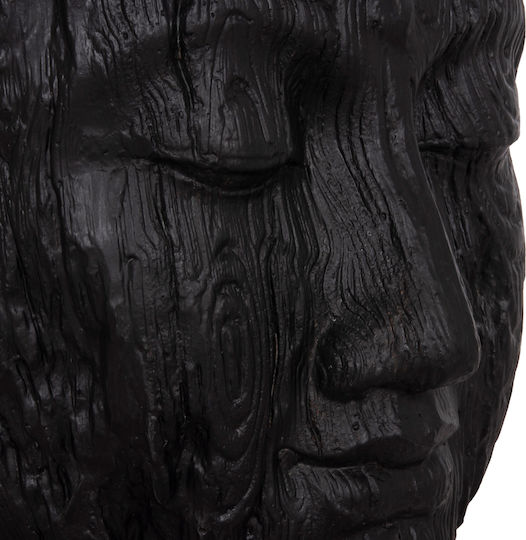Decorative Floor XXL Buddha Head HM4385.01 Plaster Black 90x90x100cm