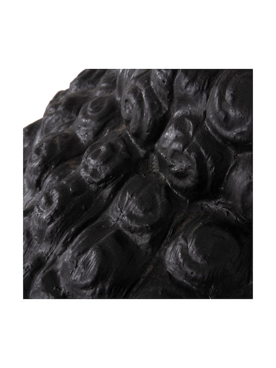 Decorative Floor XXL Buddha Head HM4385.01 Plaster Black 90x90x100cm