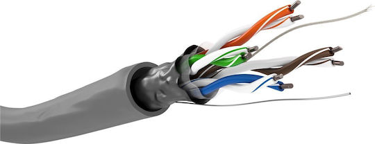 Goobay F/UTP Cat.5e (Gigabit) Καλώδιο Δικτύου Ethernet χωρίς ακροδέκτες 305m Γκρι