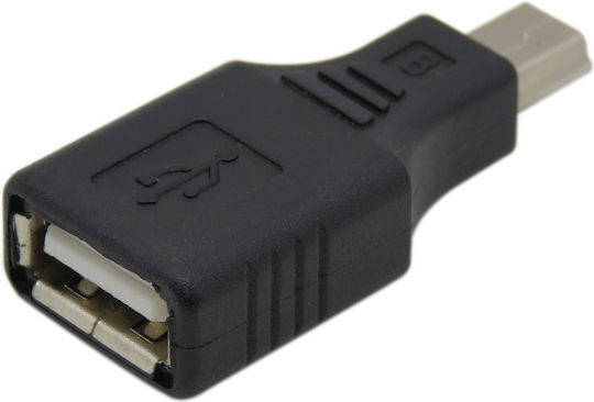 Μετατροπέας mini USB male σε USB-A female 1τμχ 17133