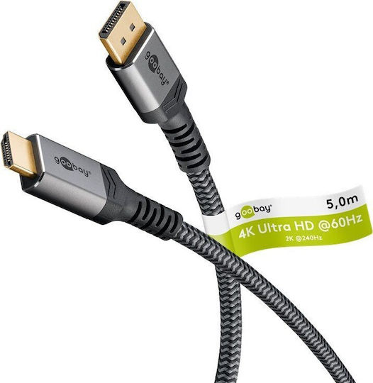 Goobay Kabel DisplayPort-Stecker - HDMI-Stecker 5m Gray (65271)