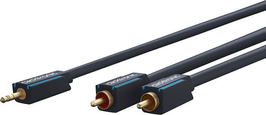 Clicktronic Clicktronic 3,5mm Klinkenkabel - RCA-Stecker Blau 2m 70467