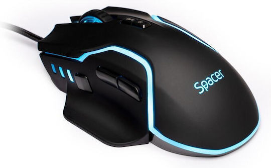 Spacer SPGM-ALIEN-RACE RGB Gaming Mouse 12000 DPI Black