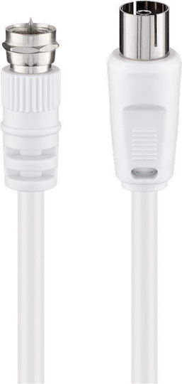 Goobay Καλώδιο До Сателитен F-Connector мъжки - Коаксиален мъжки 2.5м (11830)