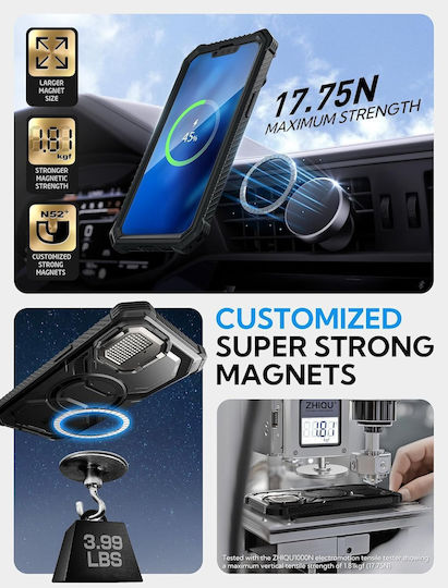 Supcase Iblsn Armorbox Mag Back Cover Σιλικόνης Μαύρο (Apple iPhone 16e)