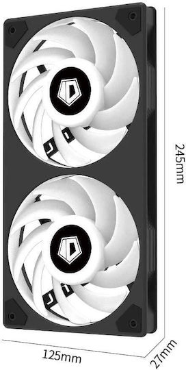 ID-Cooling Ventilator Pentru Carcasă 240mm (56.5cfm) cu Iluminare ARGB și Conexiune 3-Pin / 4-Pin PWM