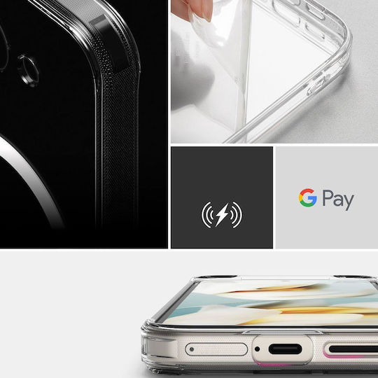 Ringke Fusion Magnetic Back Cover Plastic / Silicone 2mm Transparent (Google Pixel 9a)