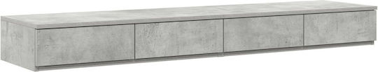 vidaXL Sertar De Pat Din Lemn Pat Gri Beton 150x36.5x16.5cm