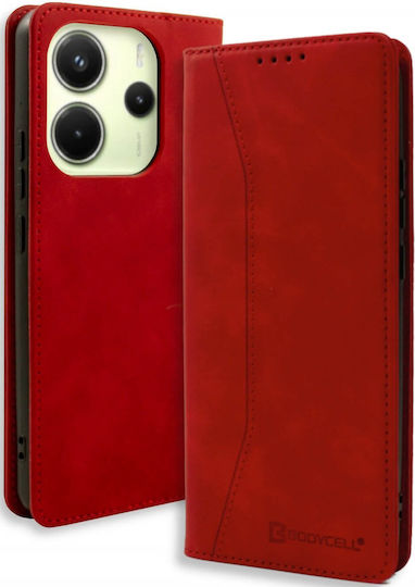 Bodycell Buchen Sie Synthetisches Leder / Leder Rot (Redmi Note 14 5G)