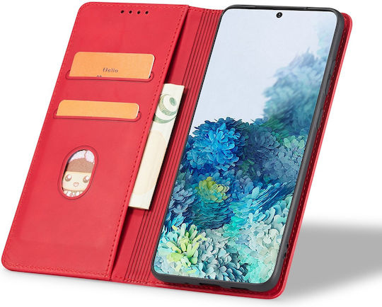 Bodycell Book Piele artificială / Piele Roșu (Redmi Note 14 4G)