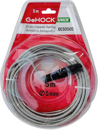 GeHock Steel Drain Unblockers 5m with Maximum Unclogging Thickness 5mm