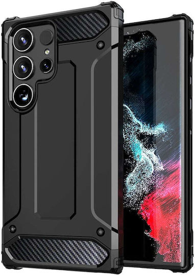Hurtel Hybrid Back Cover Silicon / Plastic Negru (Galaxy S25 Ultra)